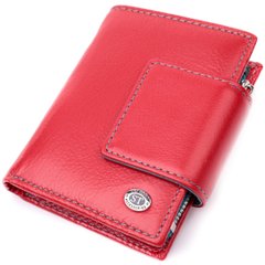 Яркий кожаный кошелек для женщин с интересной монетницей ST Leather 19448 Красный
