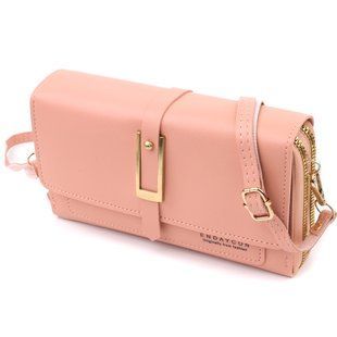 Жіночий клатч на плече з екошкіри Vintage sale_15144 Рожевий