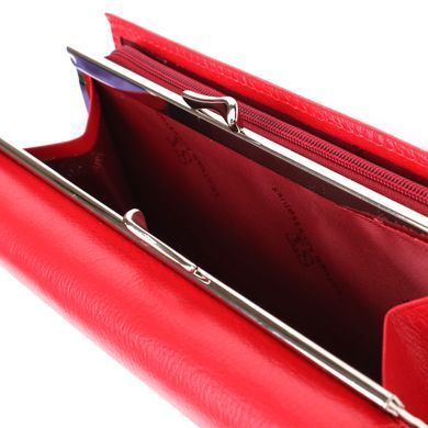 Яркий женский кошелек на магнитах из натуральной кожи ST Leather 23114 Красный