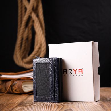 Візитниця із натуральної крупнозернистої шкіри KARYA 20980 Синій