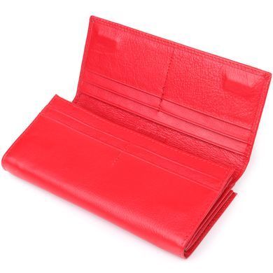 Яркий женский кошелек на магнитах из натуральной кожи ST Leather 23114 Красный