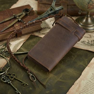 Чоловік клатч Vintage 14383 з вінтажній шкіри Коричневий