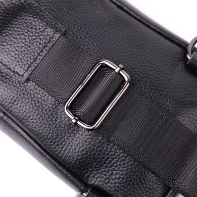 Небольшая слинг сумка для мужчин из натуральной кожи Vintage sale_15105 Черный