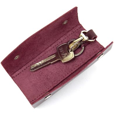 Шкіряна стильна ключниця GRANDE PELLE 11348 Бордовий