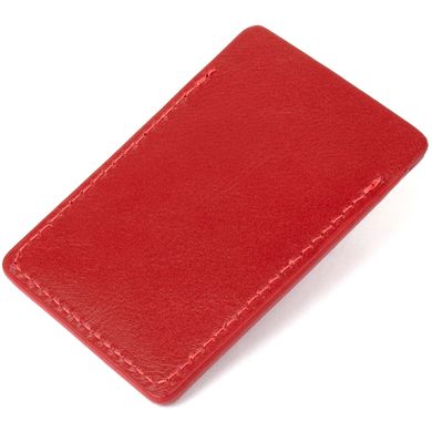 Винтажный кожаный картхолдер GRANDE PELLE 11505 Красный