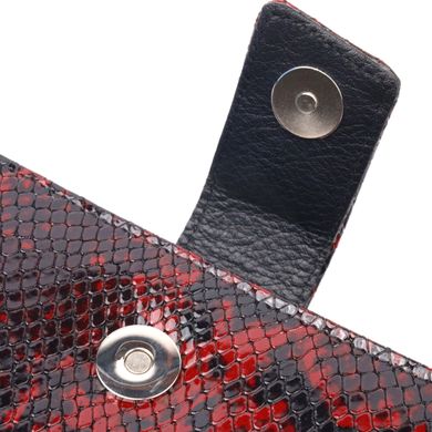 Женский стильный кошелек из натуральной фактурной кожи под змею KARYA 21030 Разноцветный