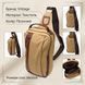 Интересная мужская сумка через плечо из плотного текстиля Vintage 22194 Песочный