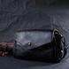Жіноча шкіряна сумка із трикутним клапаном Vintage 22254 Чорна