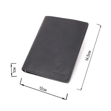 Добротное кожаное портмоне с держателем для Apple AirTag GRANDE PELLE 11623 Черный