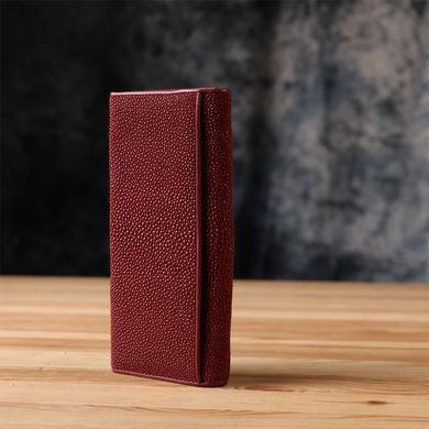 Кошелек женский STINGRAY LEATHER 18097 из натуральной кожи морского ската Бордовый