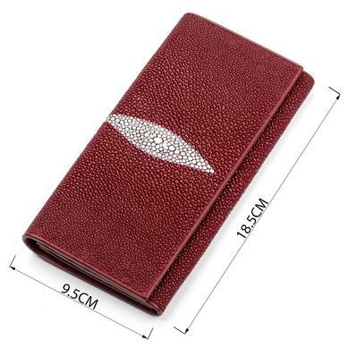 Кошелек женский STINGRAY LEATHER 18097 из натуральной кожи морского ската Бордовый