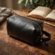 Невелика косметичка з гладкої шкіри на блискавці Україна GRANDE PELLE 16761 Чорна