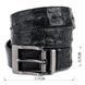Ремінь класика з натуральної шкіри крокодила CROCODILE LEATHER 18018 Чорний