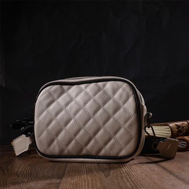 Жіноча шкіряна сумка крос боді для міста та щоденного використання Vintage 22117 Біла