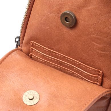 Цікава сумка через плече в модному кольорі з екошкіри Vintage 22793 Рудий
