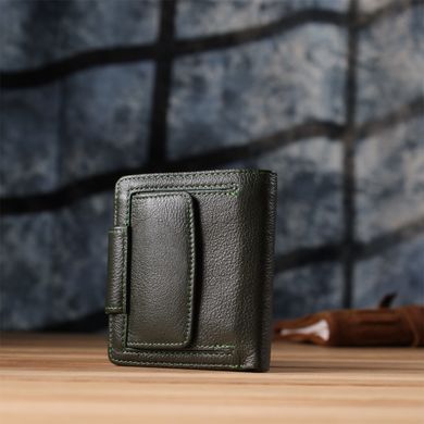 Вертикальный женский кошелек из натуральной кожи ST Leather 23070 Зеленый