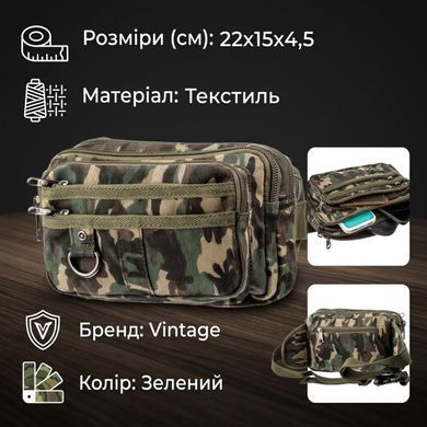 Бананка текстильна на пояс Vintage 20157 Мілітарі