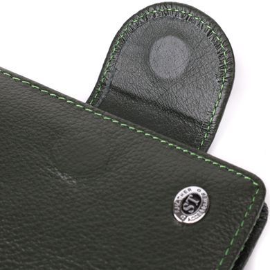Вертикальный женский кошелек из натуральной кожи ST Leather 23070 Зеленый