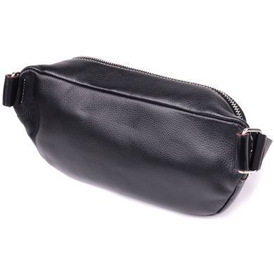 Стильная мужская бананки из мягкой натуральной кожи Vintage sale_15116 Черный
