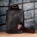 Мужская прямоугольная сумка бананка из гладкой натуральной кожи GRANDE PELLE 22880 Коричневый