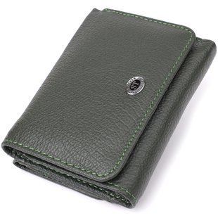 Жіночий гаманець компактного розміру з натуральної шкіри ST Leather 23072 Зелений