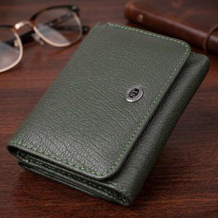 Жіночий гаманець компактного розміру з натуральної шкіри ST Leather 23072 Зелений