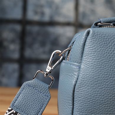 Женская сумка с двумя секциями из натуральной кожи Vintage 22920 Голубой