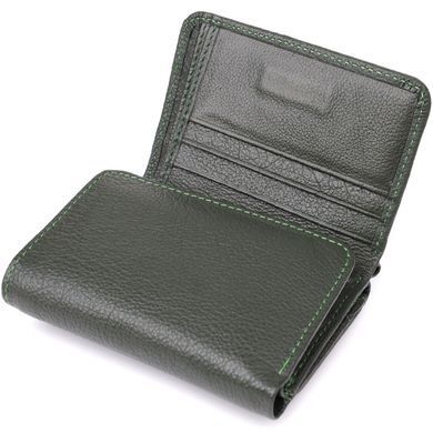 Женский кошелек компактного размера из натуральной кожи ST Leather 23072 Зеленый