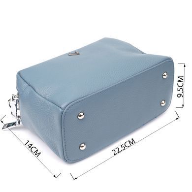 Женская сумка с двумя секциями из натуральной кожи Vintage 22920 Голубой