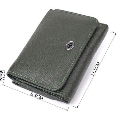 Женский кошелек компактного размера из натуральной кожи ST Leather 23072 Зеленый