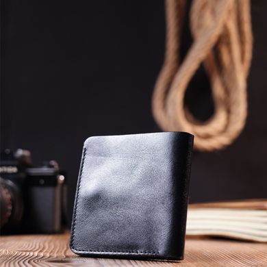 Невелике шкіряне портмоне для чоловіків Shvigel 16606 Чорний
