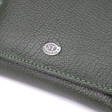 Женский кошелек компактного размера из натуральной кожи ST Leather 23072 Зеленый