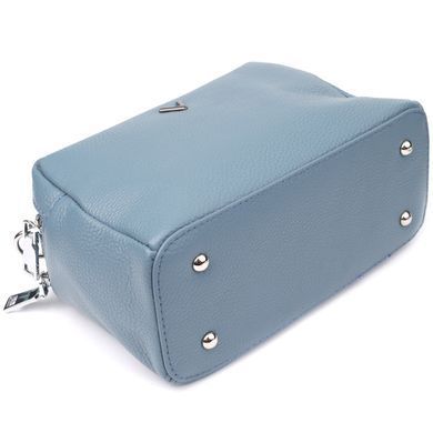 Женская сумка с двумя секциями из натуральной кожи Vintage 22920 Голубой