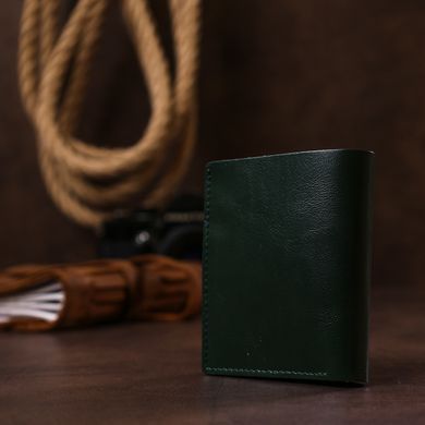 Мужское стильное кожаное портмоне Shvigel 16483 Зеленый