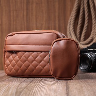 Жіноча сумка крос-боді з монетницею з екошкіри Vintage 22795 Рудий