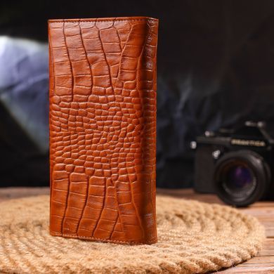 Женский кожаный кошелек для карт купюр и монет CANPELLINI 21528 Рыжий