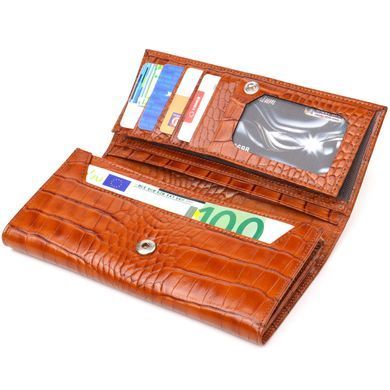 Женский кожаный кошелек для карт купюр и монет CANPELLINI 21528 Рыжий
