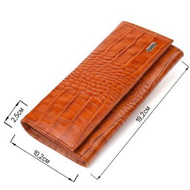Женский кожаный кошелек для карт купюр и монет CANPELLINI 21528 Рыжий