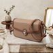 Стильна сумка жіноча з фактурним клапаном з натуральної шкіри Vintage 22620 Бежева