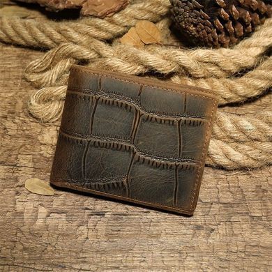Чоловічий гаманець для карток купюр та документів Vintage 20042 Коричневий