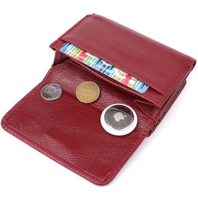 Компактний жіночий гаманець із натуральної шкіри ST Leather 23073 Бордовий
