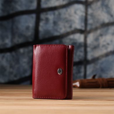 Компактний жіночий гаманець із натуральної шкіри ST Leather 23073 Бордовий