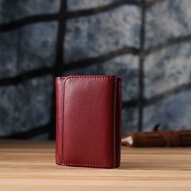 Компактний жіночий гаманець із натуральної шкіри ST Leather 23073 Бордовий