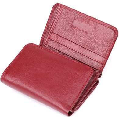 Компактний жіночий гаманець із натуральної шкіри ST Leather 23073 Бордовий