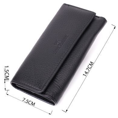 Велика ключниця з функцією гаманця з натуральної шкіри ST Leather 22492 Чорний