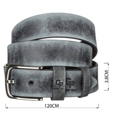 Ремінь чоловічий Grande Pelle 11064 шкіра Сірий