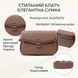 Жіноча сумка з фактурним клапаном з натуральної шкіри Vintage 22621 Коричнева