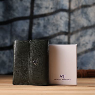 Жіночий гаманець середнього розміру із натуральної шкіри ST Leather 23074 Зелений