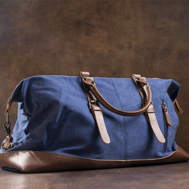 Дорожня сумка текстильна велика Vintage 20083 Синя