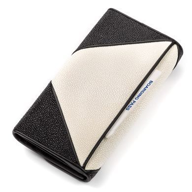 Кошелек женский STINGRAY LEATHER 18103 из натуральной кожи морского ската Черный